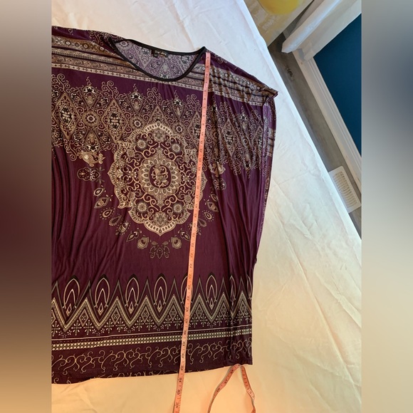 Purple Patterned Top by Free Culture - Picture 4 of 8